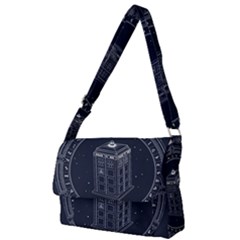Doctor Who Bbc Tardis Full Print Messenger Bag (l) by Cendanart