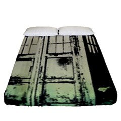 Doctor Who Tardis Fitted Sheet (queen Size) by Cendanart