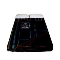 Tardis Doctor Who Magic Travel Macine Fantasy Fitted Sheet (full/ Double Size) by Cendanart