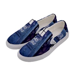 Bad Wolf Tardis Doctor Who Women s Canvas Slip Ons by Cendanart