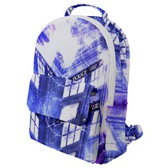 Tardis Doctor Who Blue Travel Machine Flap Pocket Backpack (small) by Cendanart