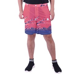 Illustration Minimal Minimalist Scenery Minimalist Japanese Art Men s Pocket Shorts by Bedest