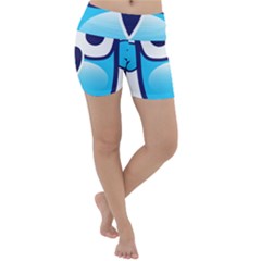 Owl Logo Clip Art Lightweight Velour Yoga Shorts by Ket1n9