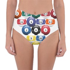 Racked Billiard Pool Balls Reversible High-waist Bikini Bottoms by Ket1n9