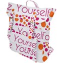 Be Yourself Pink Orange Dots Circular Buckle Up Backpack View1