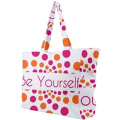 Be Yourself Pink Orange Dots Circular Simple Shoulder Bag by Ket1n9