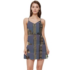 Skyline City Manhattan New York Short Frill Dress by Ket1n9