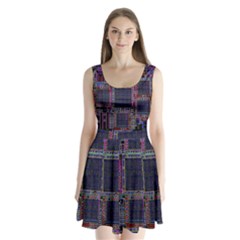 Cad Technology Circuit Board Layout Pattern Split Back Mini Dress  by Ket1n9