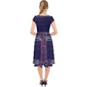 Cad Technology Circuit Board Layout Pattern Cap Sleeve Front Wrap Midi Dress View2