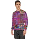 Technology Circuit Board Layout Pattern Men s Fleece Sweatshirt View2