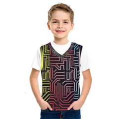 Circuit Board Seamless Patterns Set Kids  Basketball Tank Top by Ket1n9