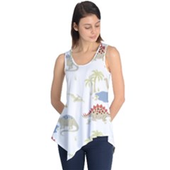 Dinosaur Art Pattern Sleeveless Tunic by Ket1n9