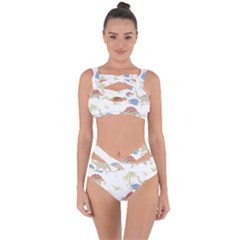 Dinosaur Art Pattern Bandaged Up Bikini Set  by Ket1n9