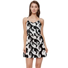 Ying Yang Tattoo Short Frill Dress by Ket1n9
