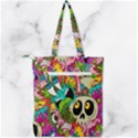 Crazy Illustrations & Funky Monster Pattern Double Zip Up Tote Bag View2