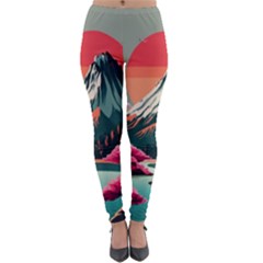Mountain Landscape Sky Fuji Nature Lightweight Velour Leggings by Cendanart