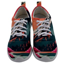 Mountain Landscape Sky Fuji Nature Mens Athletic Shoes by Cendanart