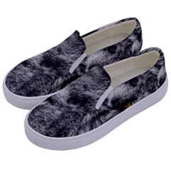 Angry Male Lion Roar Wild Animal Kids  Canvas Slip Ons by Cendanart