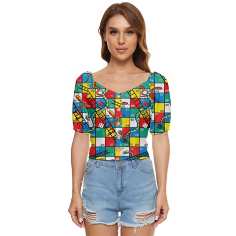 Snakes And Ladders Button Up Blouse by Ket1n9