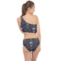 Dark Horror Skulls Pattern Spliced Up Two Piece Swimsuit View2