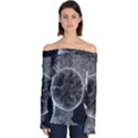 Space Universe Earth Rocket Off Shoulder Long Sleeve Top View1
