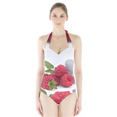 Fruit Healthy Vitamin Vegan Halter Swimsuit by Ket1n9