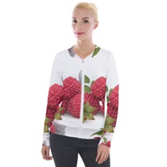 Fruit Healthy Vitamin Vegan Velvet Zip Up Jacket by Ket1n9
