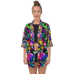 Network Nerves Nervous System Line Open Front Chiffon Kimono by Ket1n9