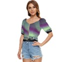 Aurora Stars Sky Mountains Snow Aurora Borealis Button up blouse View2