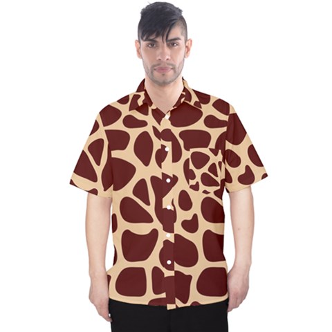 Animal Print Girraf Patterns Men s Hawaii Shirt by Ket1n9