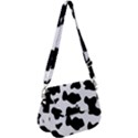 Animal Print Black And White Black Saddle Handbag View1