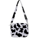 Animal Print Black And White Black Saddle Handbag View3