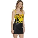 Halloween Night Terrors Flowy Camisole Tie Up Top View3