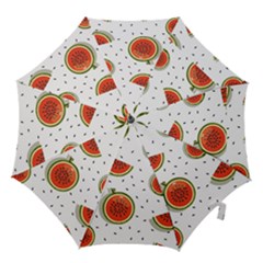 Seamless Background Pattern-with-watermelon Slices Hook Handle Umbrellas (small) by Ket1n9