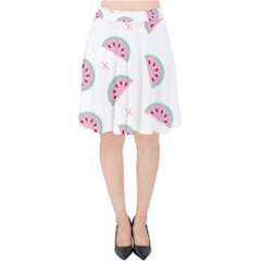 Watermelon Wallpapers  Creative Illustration And Patterns Velvet High Waist Skirt by Ket1n9