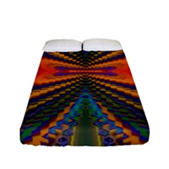 Fresh Watermelon Slices Texture Fitted Sheet (full/ Double Size) by Ket1n9
