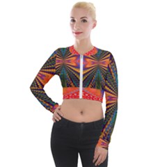 Casanova Abstract Art-colors Cool Druffix Flower Freaky Trippy Long Sleeve Cropped Velvet Jacket by Ket1n9