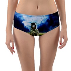 Astronaut Reversible Mid-waist Bikini Bottoms by Ket1n9
