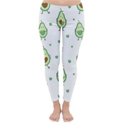 Cute Seamless Pattern With Avocado Lovers Classic Winter Leggings by Ket1n9