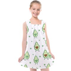 Cute Seamless Pattern With Avocado Lovers Kids  Cross Back Dress by Ket1n9