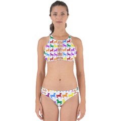 Colorful Horse Background Wallpaper Perfectly Cut Out Bikini Set by Hannah976