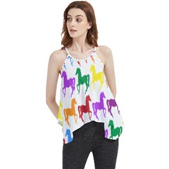 Colorful Horse Background Wallpaper Flowy Camisole Tank Top by Hannah976