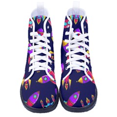 Space Patterns Women s High-top Canvas Sneakers by Hannah976