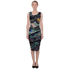 Computer Ram Tech - Sleeveless Pencil Dress by Hannah976