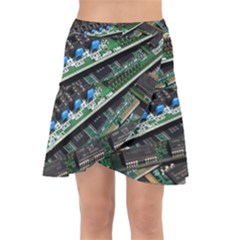 Computer Ram Tech - Wrap Front Skirt by Hannah976
