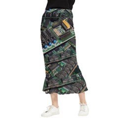 Computer Ram Tech - Maxi Fishtail Chiffon Skirt by Hannah976