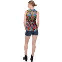 Vector Art Pattern - High Neck Satin Top View2