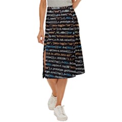 Close Up Code Coding Computer Midi Panel Skirt by Hannah976
