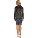 Close Up Code Coding Computer Long Sleeve Shirt Collar Bodycon Dress View4