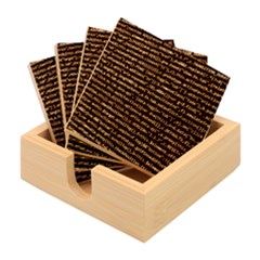 Close Up Code Coding Computer Bamboo Coaster Set by Hannah976